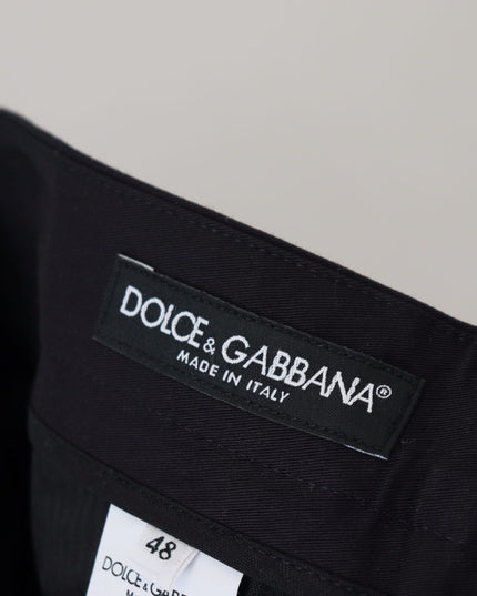 Dolce & Gabbana Blue Stretch Cotton Slim Trousers Chinos Pants