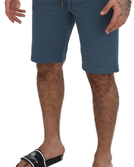 Dolce & Gabbana Blue Cotton Bermuda Casual Mens Shorts