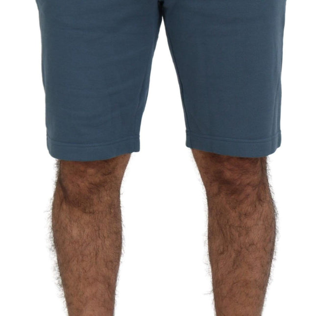Dolce & Gabbana Blue Cotton Bermuda Casual Mens Shorts