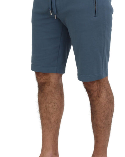 Dolce & Gabbana Blue Cotton Bermuda Casual Mens Shorts