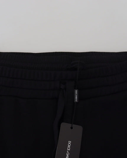 Dolce & Gabbana Black Cotton Bermuda Cargo Shorts