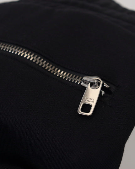 Dolce & Gabbana Black Cotton Bermuda Cargo Shorts