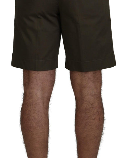 Dolce & Gabbana Green Chinos Cotton Casual Shorts