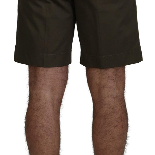 Dolce & Gabbana Green Chinos Cotton Casual Shorts