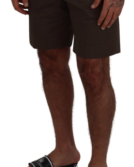 Dolce & Gabbana Green Chinos Cotton Casual Shorts