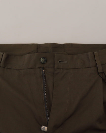 Dolce & Gabbana Green Chinos Cotton Casual Shorts