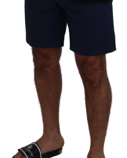 Dolce & Gabbana Blue Chinos Cotton Stretch Casual Shorts