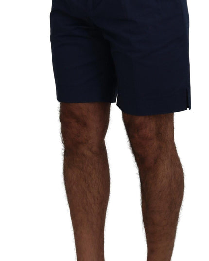 Dolce & Gabbana Blue Chinos Cotton Stretch Casual Shorts