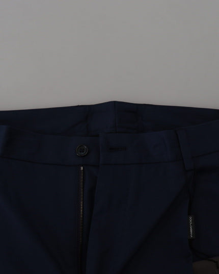 Dolce & Gabbana Blue Chinos Cotton Stretch Casual Shorts