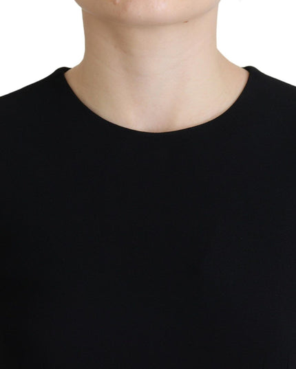 Dolce & Gabbana Black Dress Sheath Flare Viscose Dress