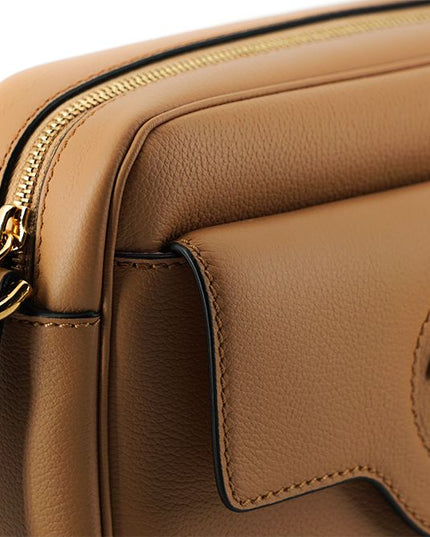 Versace Brown Calf Leather Camera Shoulder Bag