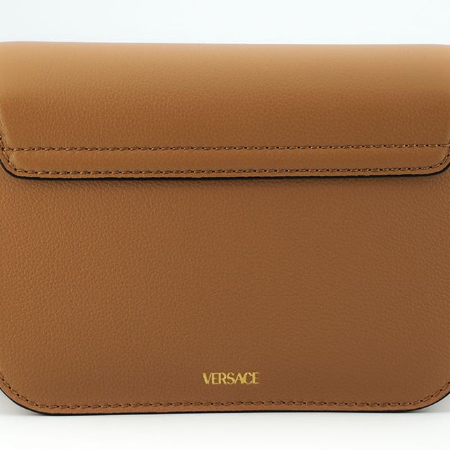 Versace Brown Calf Leather Shoulder Bag