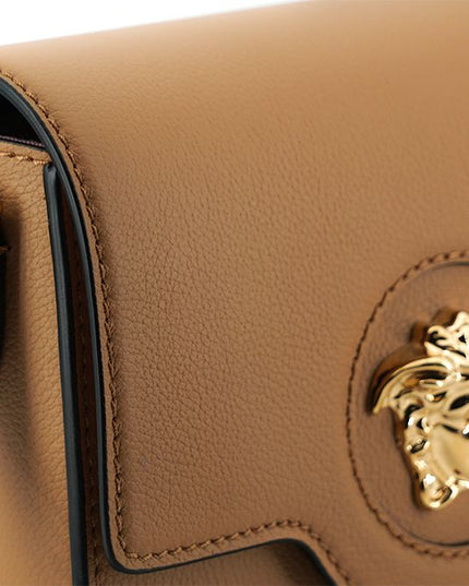 Versace Brown Calf Leather Shoulder Bag