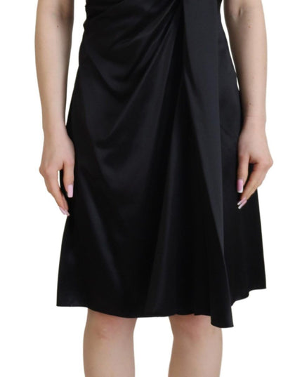 Dolce & Gabbana Black Silk Shift Short Mini Party Dress