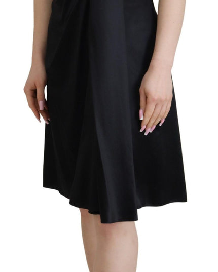 Dolce & Gabbana Black Silk Shift Short Mini Party Dress