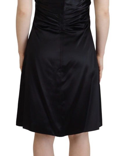 Dolce & Gabbana Black Silk Shift Short Mini Party Dress
