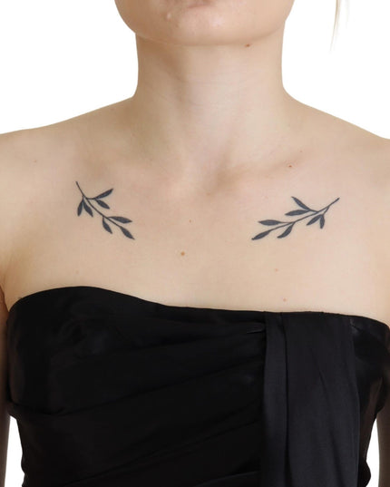 Dolce & Gabbana Black Silk Shift Short Mini Party Dress