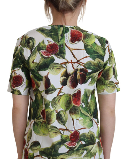 Dolce & Gabbana Crew-neck Cotton Top Blouse Fruit T-shirt