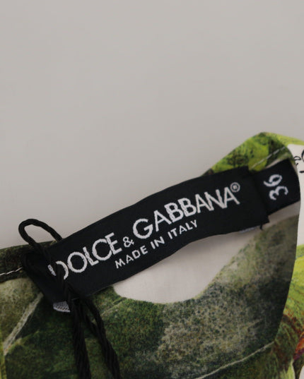 Dolce & Gabbana Crew-neck Cotton Top Blouse Fruit T-shirt