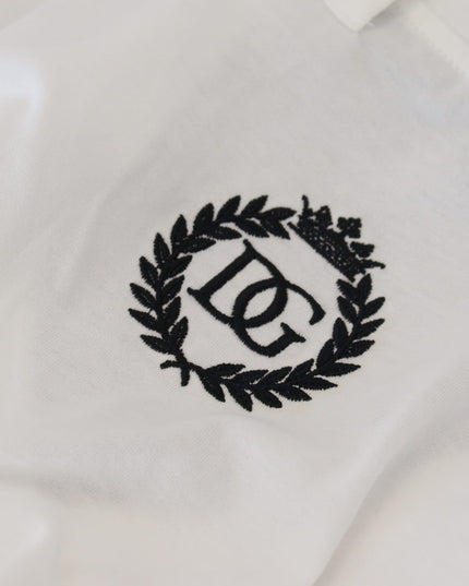 Dolce & Gabbana White Short Sleeve V-neck Cotton Top Blouse T-shirt