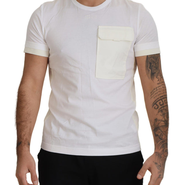 Dolce & Gabbana White Flap Pocket Short Sleeves T-shirt