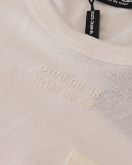 Dolce & Gabbana White Flap Pocket Short Sleeves T-shirt