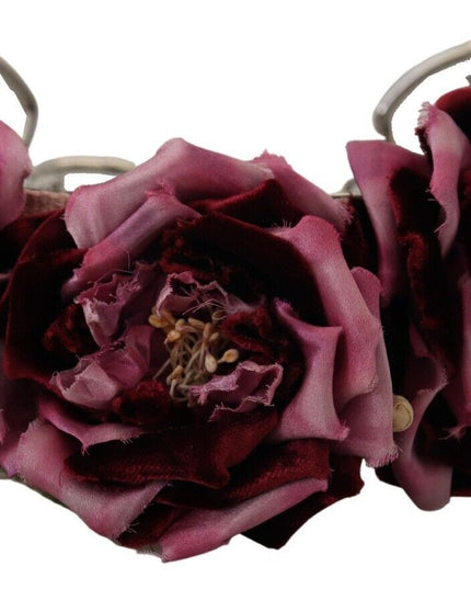 Dolce & Gabbana Multicolor Floral Appliques Metal Shoulder Strap