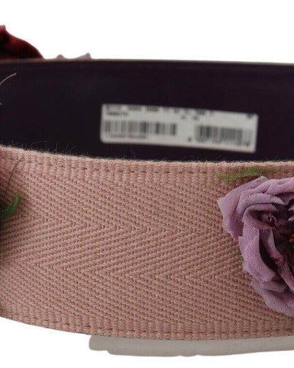 Dolce & Gabbana Multicolor Floral Appliques Metal Shoulder Strap