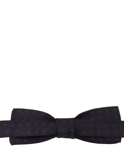 Dolce & Gabbana Blue Pattern Silk Adjustable Neck Papillon Bow Tie