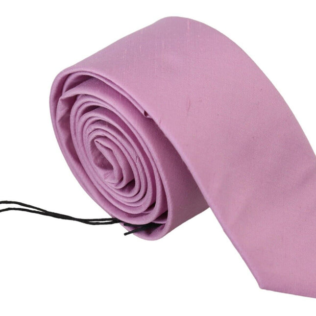 Daniele Alessandrini Pink Classic Men Necktie Accessory Silk Tie