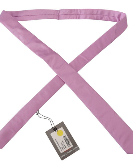 Daniele Alessandrini Pink Classic Men Necktie Accessory Silk Tie