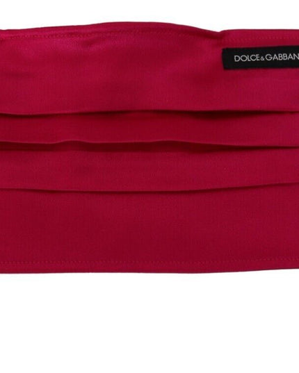 Dolce & Gabbana Red Cotton Pleated Elastic Ear Strap One Size Face Mask