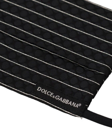 Dolce & Gabbana Black White Stripes Elastic Ear Strap One Size Face Mask