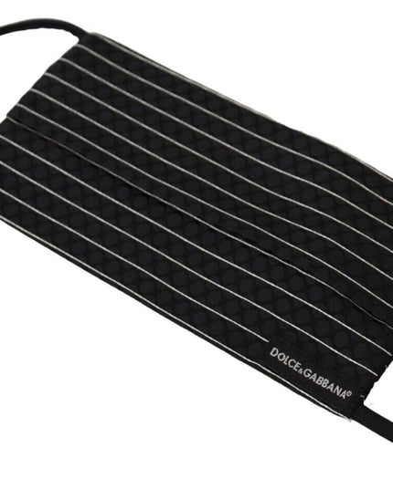 Dolce & Gabbana Black White Stripes Elastic Ear Strap One Size Face Mask