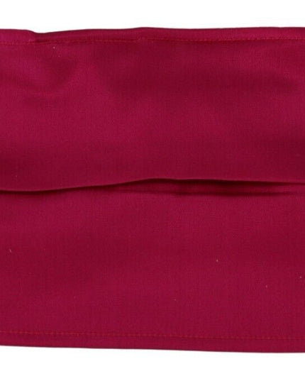 Dolce & Gabbana Maroon Silk Pleated Elastic Ear Strap One Size Face Mask