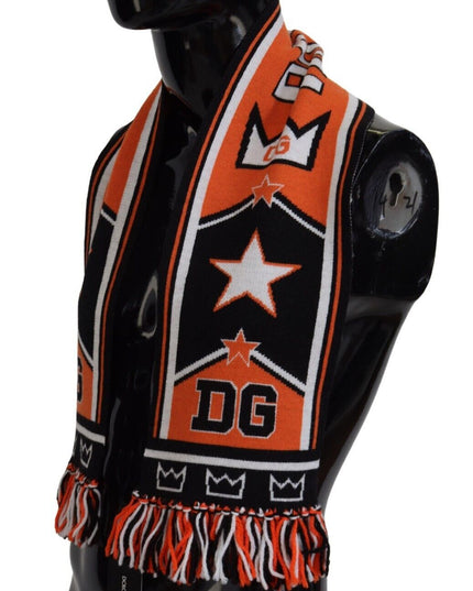 Dolce & Gabbana Multicolor DG Logo Printed Men Neck Wrap Shawl Scarf