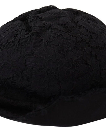 Dolce & Gabbana Black Cotton Wide Brim Shade Hat