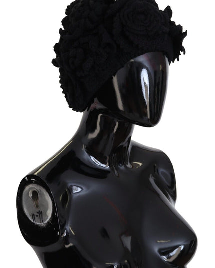 Dolce & Gabbana Black Wool Knit Winter Beanie Hat