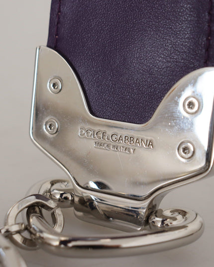 Dolce & Gabbana Multicolor Floral Appliques Metal Shoulder Strap