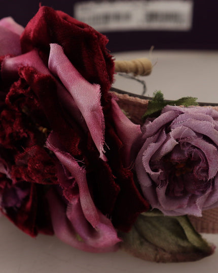 Dolce & Gabbana Multicolor Floral Appliques Metal Shoulder Strap