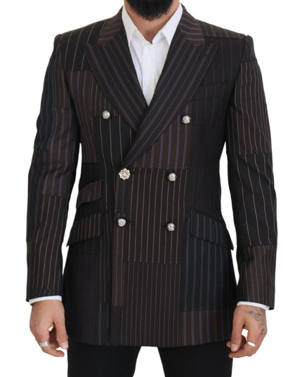 Dolce & Gabbana Multicolor Patchwork Stripes SICILIA Blazer