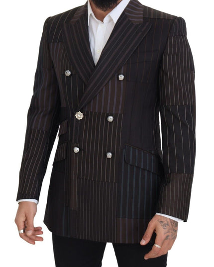Dolce & Gabbana Multicolor Patchwork Stripes SICILIA Blazer