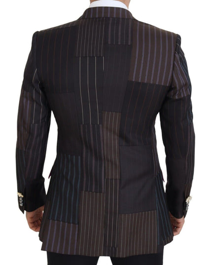 Dolce & Gabbana Multicolor Patchwork Stripes SICILIA Blazer