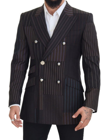 Dolce & Gabbana Multicolor Patchwork Stripes SICILIA Blazer