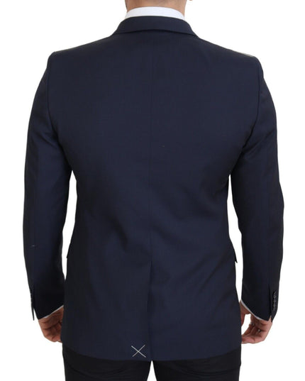 Dolce & Gabbana Dark Blue Wool Single Breasted MARTINI Blazer