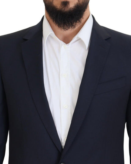 Dolce & Gabbana Dark Blue Wool Single Breasted MARTINI Blazer