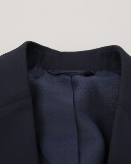 Dolce & Gabbana Dark Blue Wool Single Breasted MARTINI Blazer