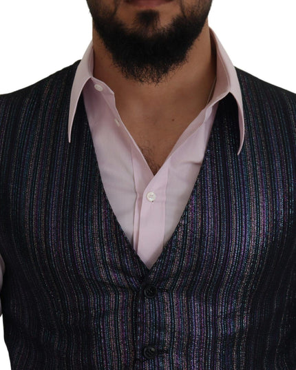 Dolce & Gabbana Multicolor Polyester Waistcoat Dress Formal Vest