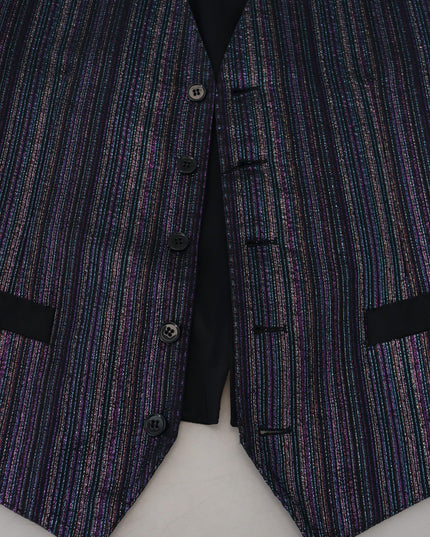 Dolce & Gabbana Multicolor Polyester Waistcoat Dress Formal Vest