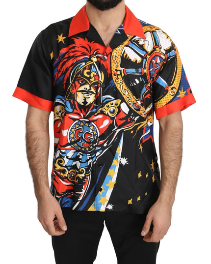 Dolce & Gabbana Multicolor Printed Short Sleeves Casual Shirt